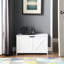 Banc blanc pour hall d'entrée, assemblage facile, grand intérieur, poignée en forme de U, support de rangement spacieux de 300 lb, attrait rétro, 2 charnières, option multi-usage rapide-275628051-275628052