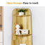 4 Tier Corner Shelf Bookcase, Tall Narrow Corner Storage Rack,  Wooden Display Shelf Organizer, Space Saving Bookshelf-757672914