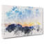 Mountain Range in Spain Watercolour - Wrapped Canvas-56661983