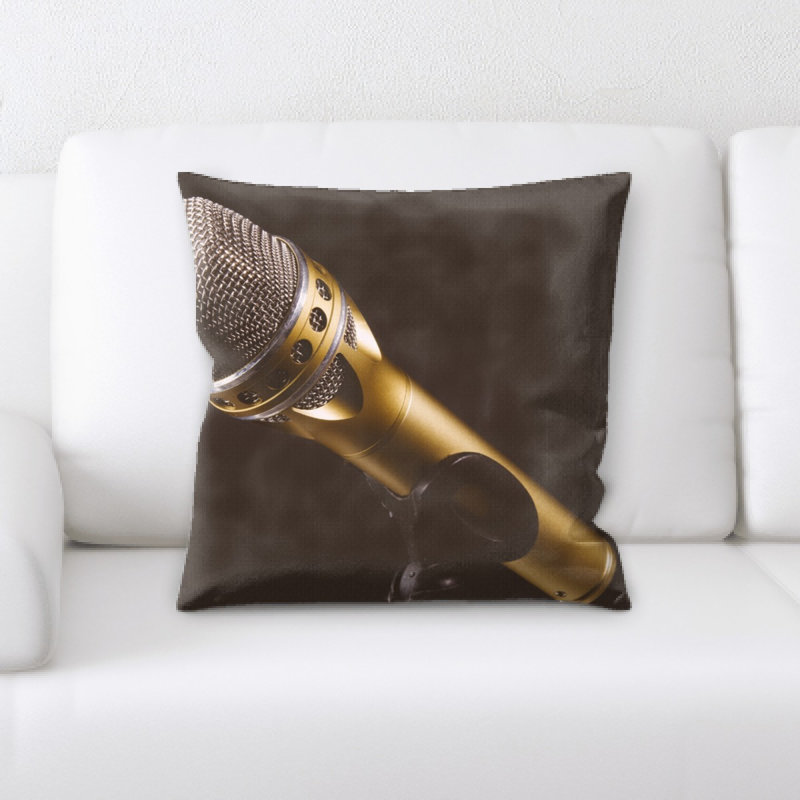 Coussin décoratif microphone