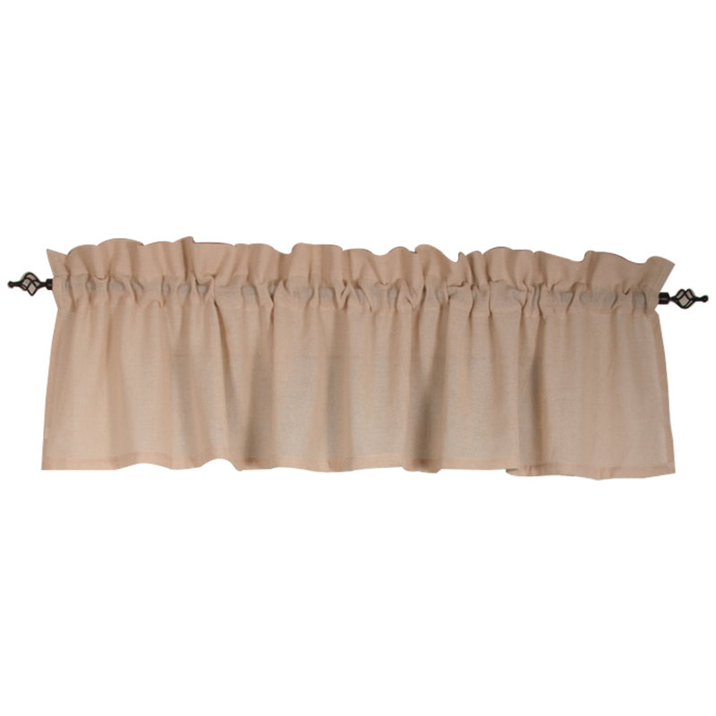 Cantonnière en coton de 15,5 po Karigan, Beige