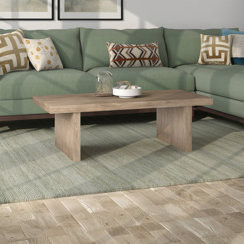 Soren 48" Wide Rectangular Coffee Table, Brown