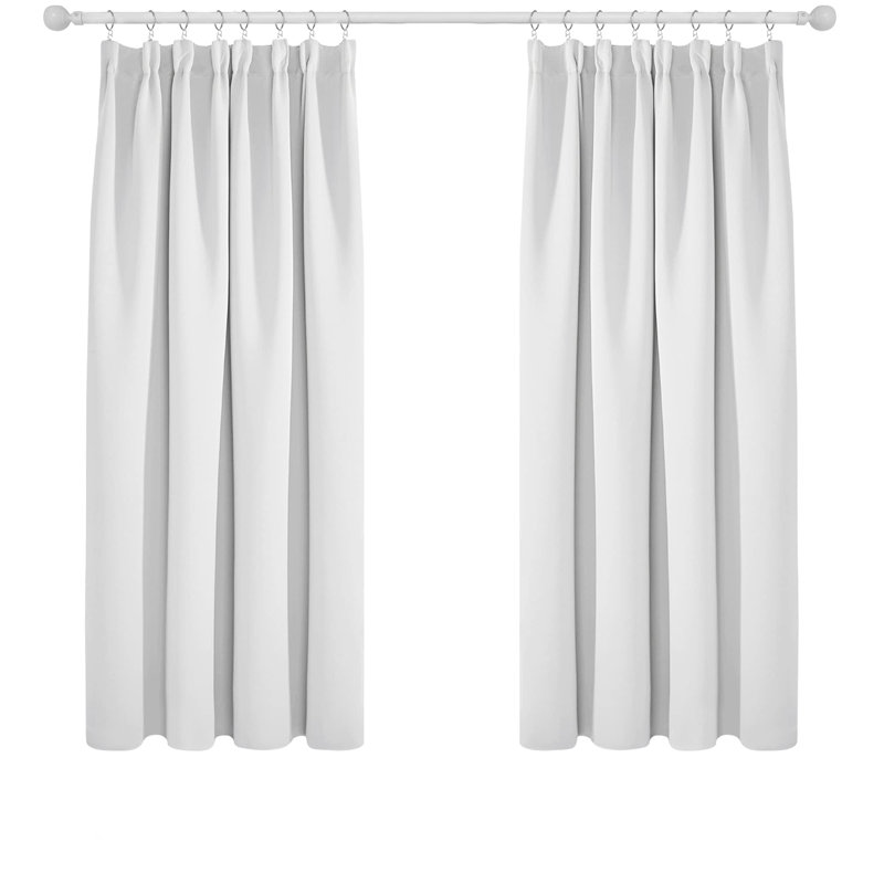 Prajit Blackout Curtain Pair, 46cm Width x 138cm Drop, Grey