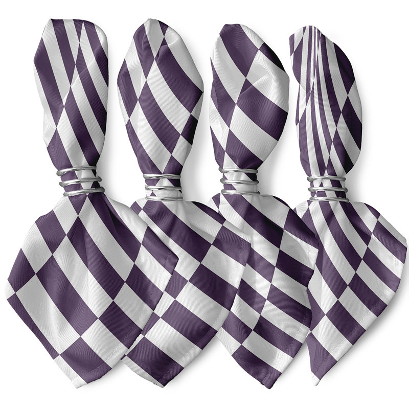 Ensemble de serviettes 4 pièces Buffington, Mauve, L 18 po x L 18 po