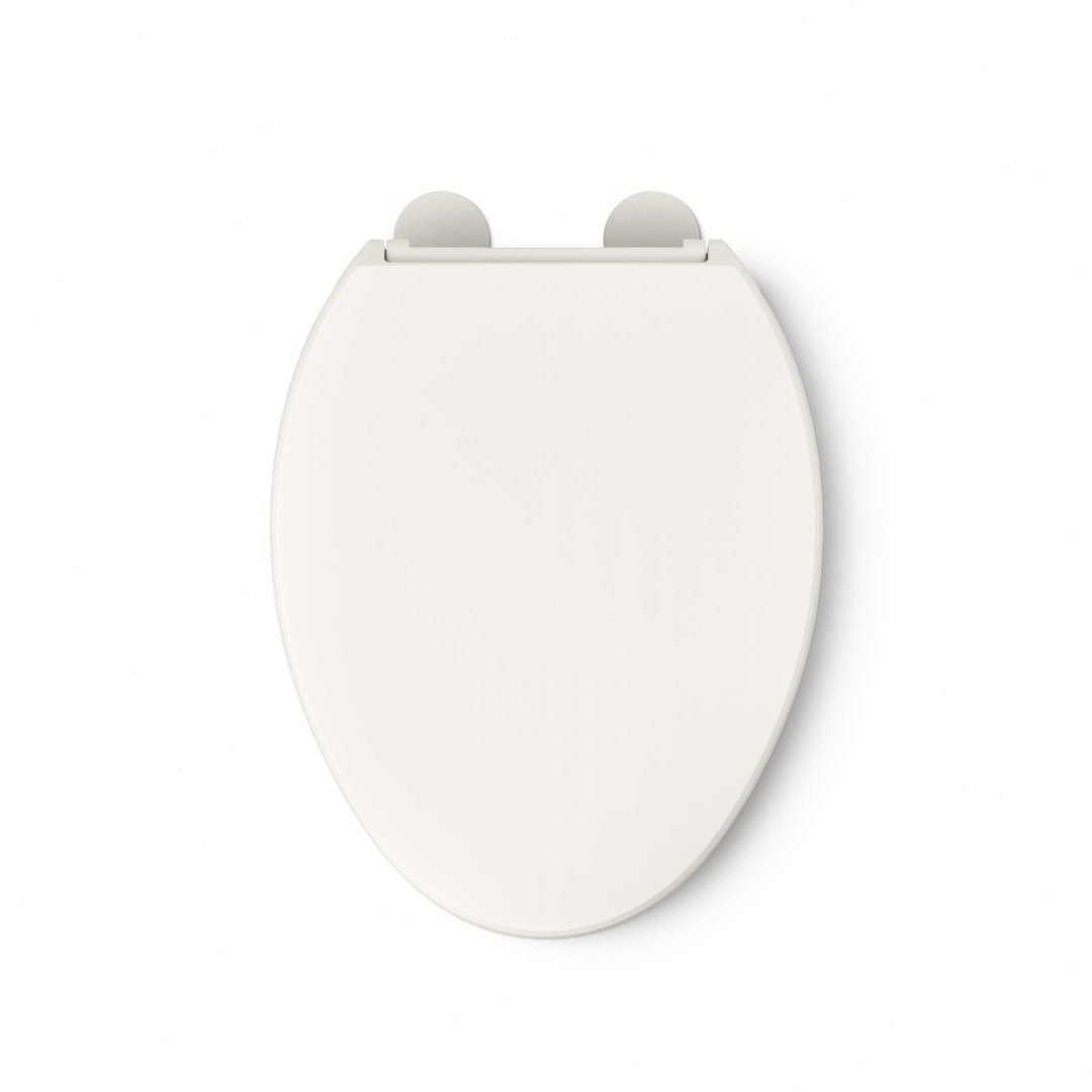 Hyten Elevated Toilet Seat with Quiet-Close Lid and Seat and Grip-Tight Bumpers Kohler Finish: Biscuit, Shape: Elongated