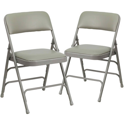 Chaises pliantes en métal avec sièges rembourrés Hercules Series - Chaises pliantes en métal