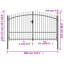 Portail en métal noir Lilbourn-52740365