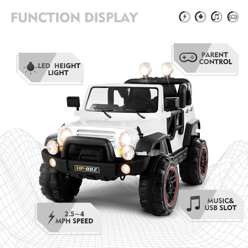 Cosvalve Battery Powered Ride On with Remote Control, White