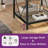 2 Tier Metal Frame Small Round Rustic Coffee Table With Open Storage Shelf