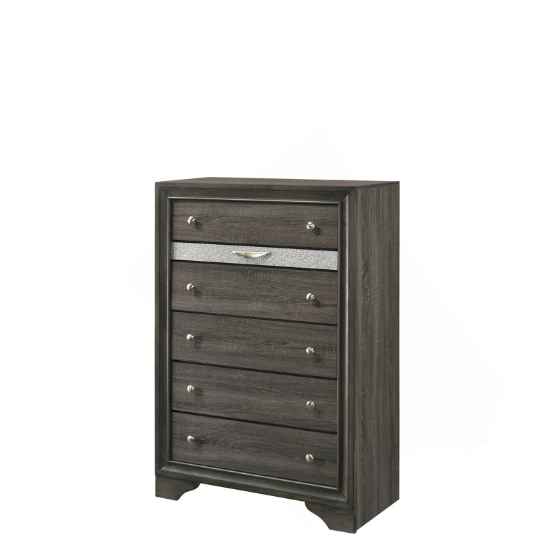 Commode à finition grise Naima, Gris