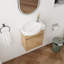 Ensemble de meuble-lavabo simple mural 16 po Romolo, meuble-lavabo flottant avec lavabo en céramique, 1 porte-1913021735