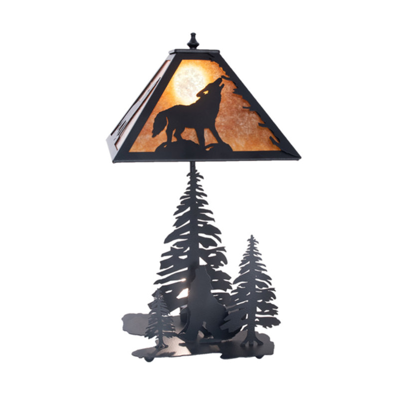 Wolf At Dawn Table Lamp