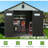 8X12FT Outdoor Resin Storage Shed, Waterproof Plastic Garden Shed With Lockable Door, Windows & Vents, Outside Tool Storage Shed For Patio Furniture, Lawn Mower, Bike-124356806-124356812