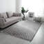 Tapis gris à poil long fabriqué à la main Arabinda-396722317