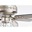 Ventilateur de plafond 28 pouces Kannon à finition argent antique style Shabby Elegance avec télécommande