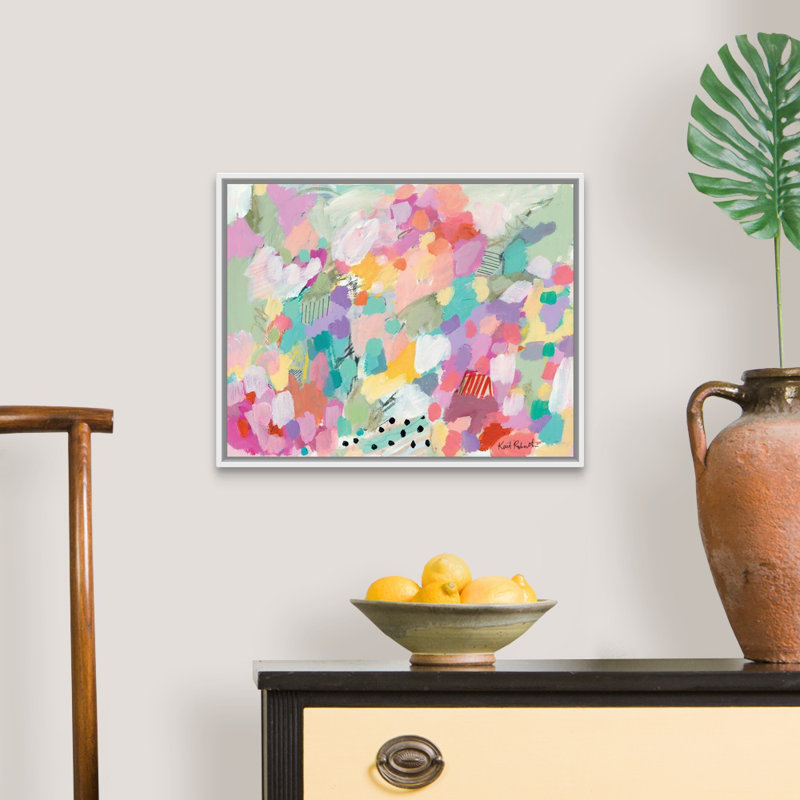 Reproduction d’art sur toile kaléidoscope par Kait Roberts, Toile blanche encadrée, H 18 po x l 22 po x P 1,75 po
