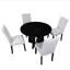 Ensemble de table de salle à manger 5 pièces, table de salle à manger moderne de 43 pouces et 4 chaises rembourrées pour la salle à manger, la cuisine, le salon, facile à assembler