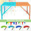 Oelwein Rectangular Outdoor Dining Table With Umbrella Hole , 140cm cm W 75cm cm D