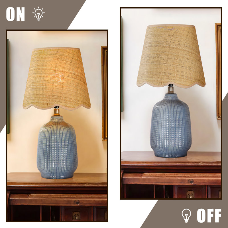 Lampe de table en céramique, Navy Blue