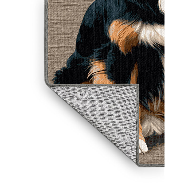 Washable Beauceron Dogs Area Rug, Runner 2' x 4'