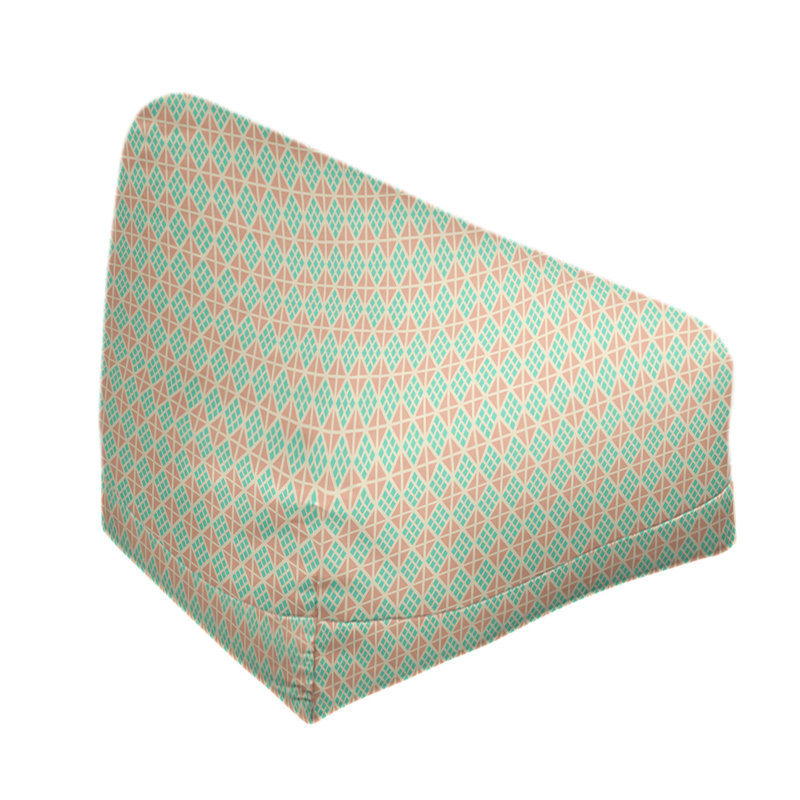 Fauteuil à billes standard & Leffel, Pas de bourre, Sarcelle / Orange, H 86 po x L 2 po x P 43 po