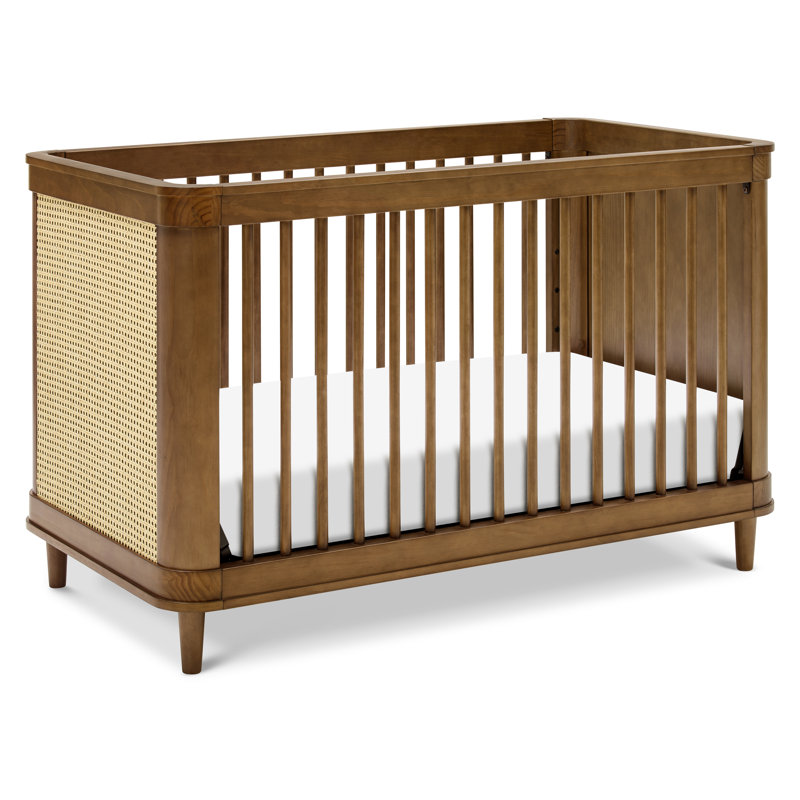 Marin with Cane 3-in-1 Convertible Crib, Natural/Walnut