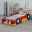 Race Car-Shaped Platform Bed With Wheels-1952916690