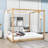 Plyler King Wood Canopy Platform Bed-1647991490