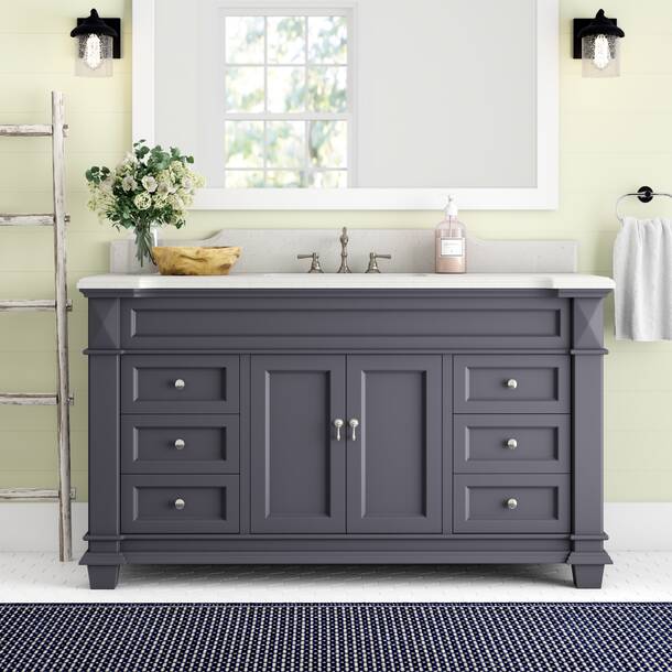 Birch Lane Ensa 42'' Free Standing Single Bathroom Vanity with Top ...