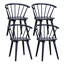 Chaise en bois massif avec accoudoirs Burkes