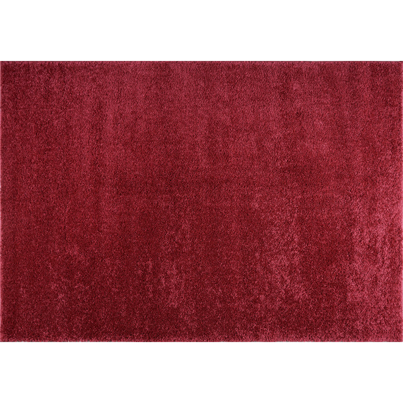 Rouge tapis décoratif Caigan, Rectangle 6 pi 5 po x 9 pi 5 po