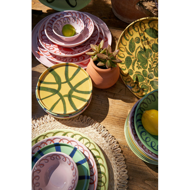 Amalfi Appetizer Plate - Lime - 7.1", Mustard