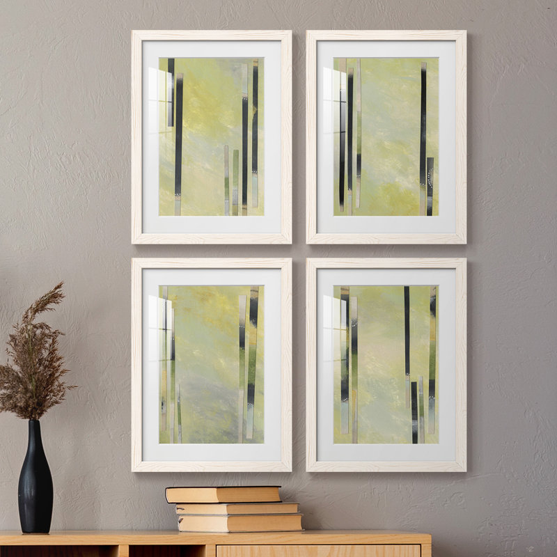 Neutral Assemblage I - reproduction de 4 pièces, H 37,5 po x l 110 po x P 1,5 po, Blanc