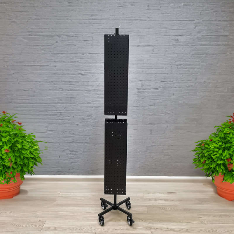 15.75" x 66" Rotating Display Metal Pegboard Magnet Floor Display Great for Magnets Souvenirs