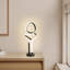 Petite lampe de table de chevet à DEL à intensité variable avec prise, lampe de bureau moderne pour chambre, salon et commode