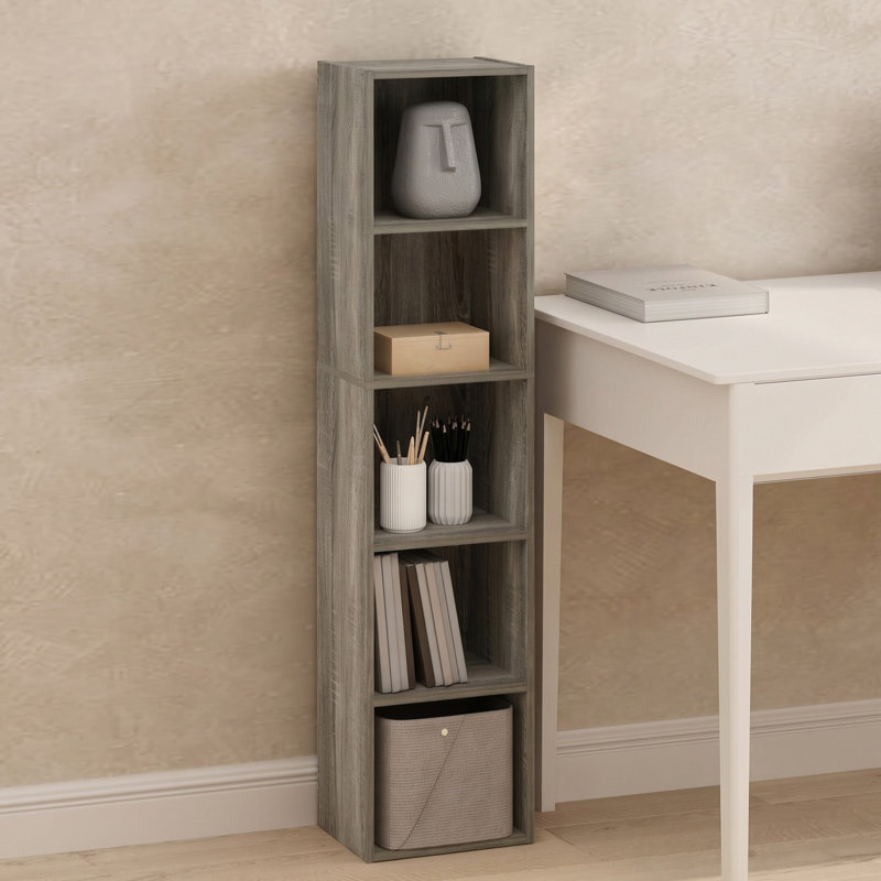 Bibliothèque standard Cannice, (5 tablettes) H 52,1 po x l 12 po x P 9,3 po, Chêne français