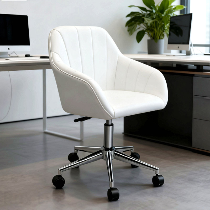 Chaise de bureau en similicuir, conception pivotante réglable pour le bureau personnel, look moderne élégant et sièges confortables