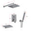 12-Inch High Pressure Wall Mounted Rain Shower System with Handheld Shower Head, Waterfall Tub Filler, and Pressure Balance Valve-122499487