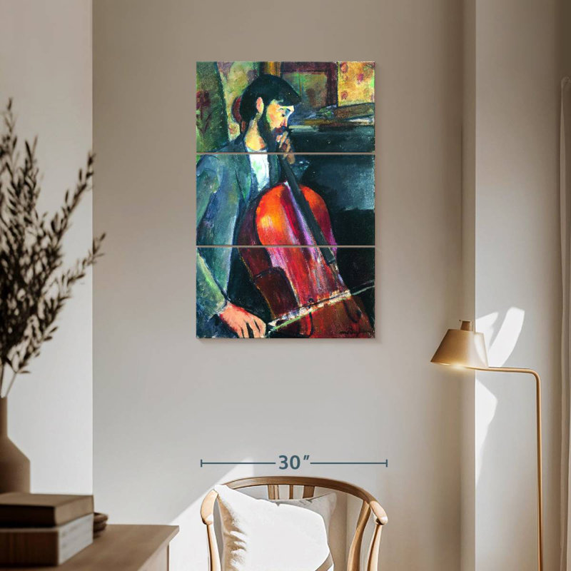 Leisha The Cellist, H 57 po x l 36 po