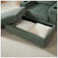 Canapé de 84 pouces en velours côtelé 3 places avec coussins, repose-pieds, rangement et porte-gobelets pour un salon confortable