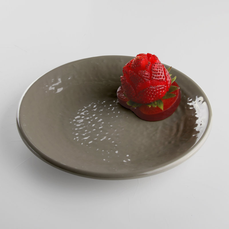 Pebble Creek 6" Melamine Appetizer Plate, Mushroom