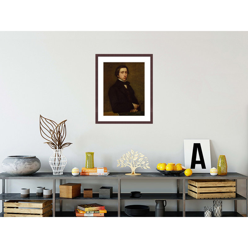 Autoportrait par Edgar Degas - Impression sur toile, H 28,59 po x l 23,5 po