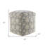 Zaiden Square Floral Pouf Ottoman