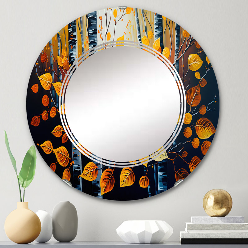 Miroir mural Pieralda Into A Golden Birch Forest IV, 24 po x 24 po