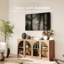 Buffet 64 "moderne avec porte en verre arqué chameau-129462654