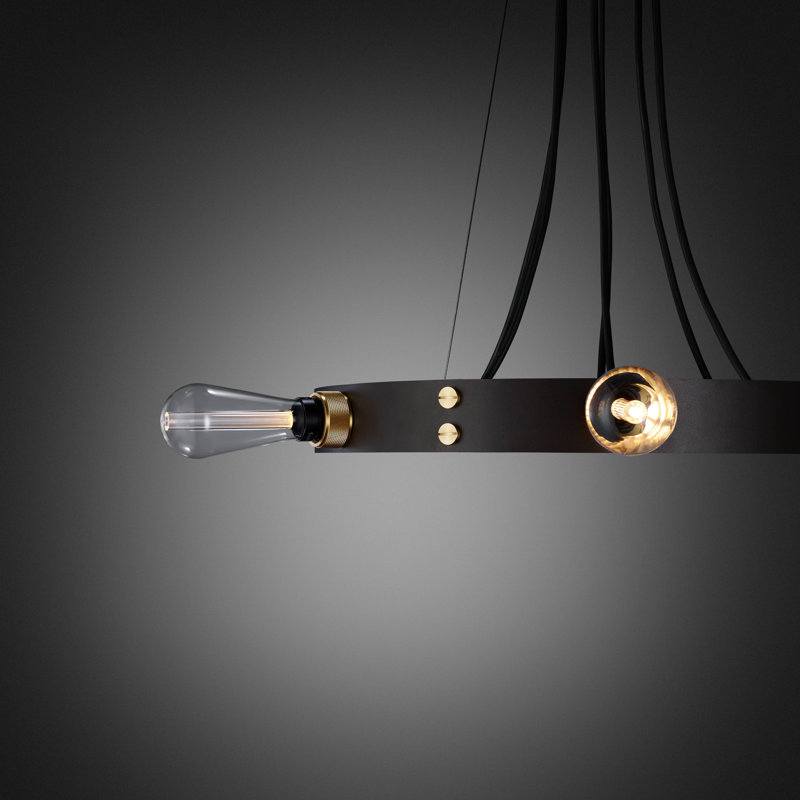 6 - Light Chandelier, Brass