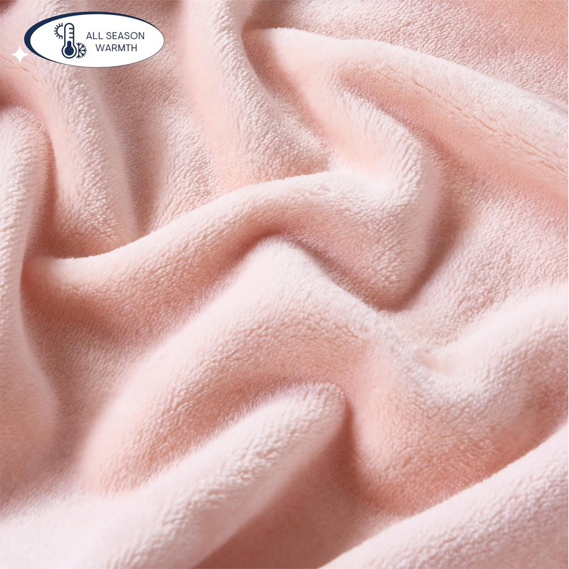 Jeté en peluche doux Aeropostale, Rose