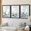 NAUTICAL Series Liv - Impression encadrée sur mesure de qualité supérieure mate - 3 pièces-328749193-328749195