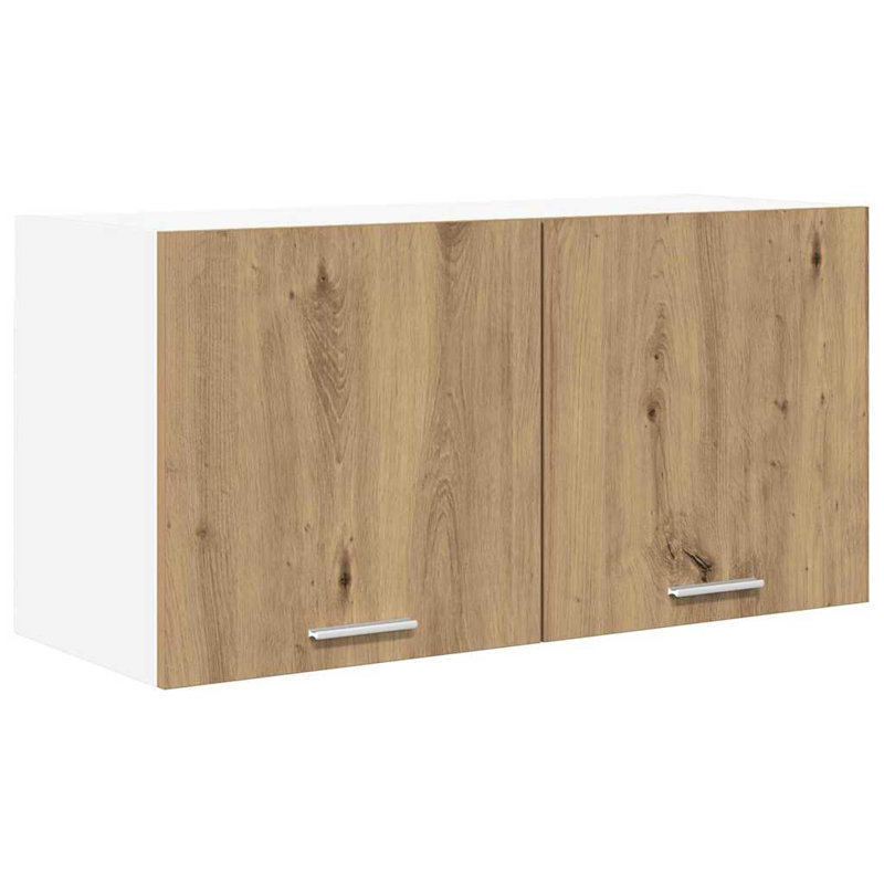 Vidaxl Hanging Cabinet With Storage Riga Artisan Oak 80 X 31 X 40 Cm, 40cm H x 80cm W x 31cm D, Artisan Oak