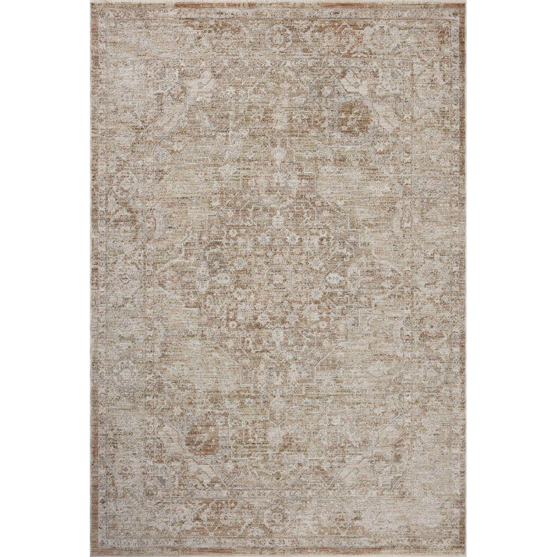 Tapis naturel / argile Loloi Kahmel, Rectangle 7 pi 10 po x 10 pi